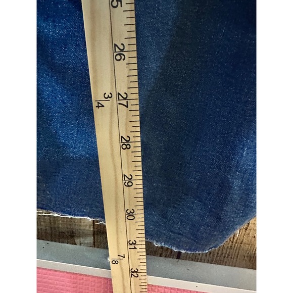 Suzanne Betro Denim Flare Jeans Womens Sz 12 Blue High Rise Embroidered Western - Picture 4 of 11